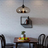 Modern Oval Glass Shade Pendant Light for Dining Room